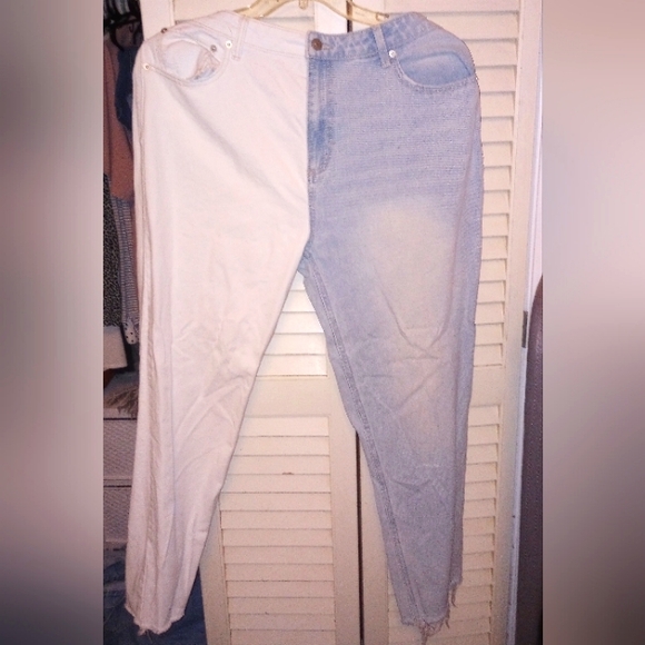 Split dye skinny jeans - Picture 1 of 4